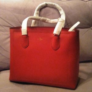 Kate Spade Handbag, Royal Red, Leather